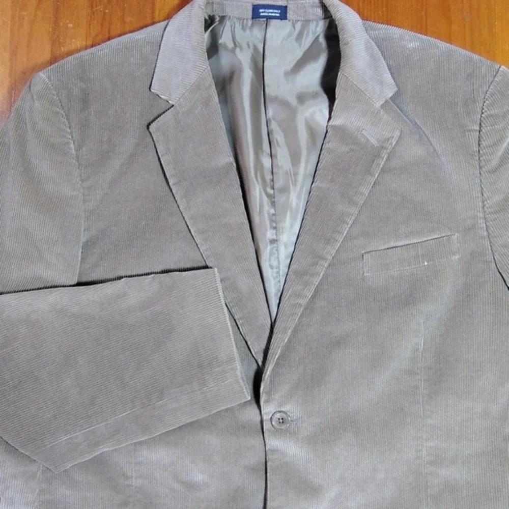 Men's 46R Tan Corduroy Blazer Jacket‎ Cotton Polyester Lined classic cowboy
